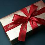 Red Double Face Satin Grosgrain Printed Ribbon Christmas Packaging Gift