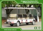 14 Person Electric Sightseeing Car 48V Trojan Battery Electric Shuttle Car