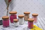 Candle Jar Clear Glass Bottle Cork Lid Airtightness For Decorative