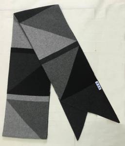 Wholesale Intarsia Cable Knit Cashmere Scarf , Triangle Color Block Ladies Knitted Scarves from china suppliers