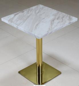 China SS304 Square Marble Hotel Coffee Tables 750mm Height For Living Room on sale