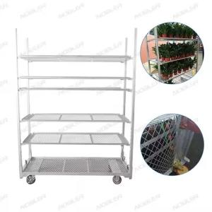 Wholesale Heavy Duty Galvanized Horticultural Danish Trolleys Greenhouse Rolling Nursery Transport Storage from china suppliers