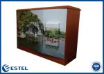 Anti theft Outdoor Electronic Equipment Enclosures Three Compartment Double Wall