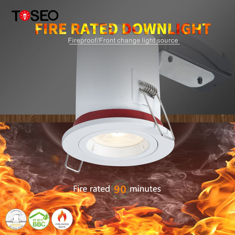 220V Fire Rated GU10 Downlight Fitting IP20 White Recessed Spotlights