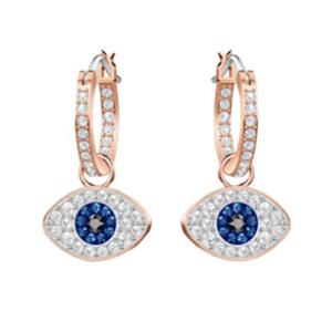 Wholesale Elegant Earrings Blue White Cz 925 Sterling Silver Dangle Hoop Earrings For Women from china suppliers