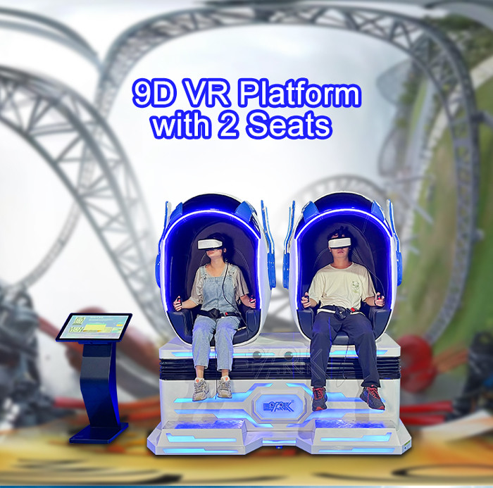 Fiberglass 9D Vr Platform With 2 Seats 9d Vr Experience Simulator Games