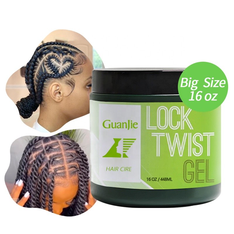Braid Long Lasting Edge Control Hair Gel 16oz Organic Nourishing Styling Firming Braiding Extra Hold Locking Gel
