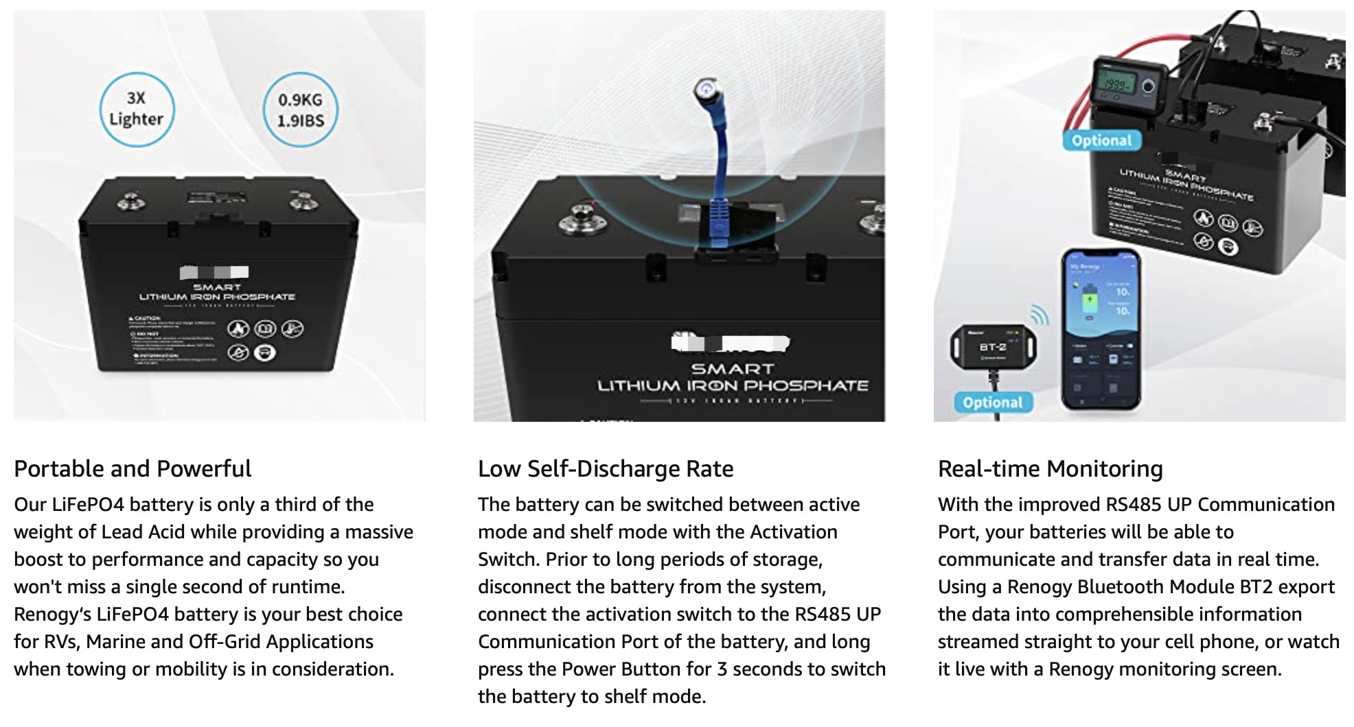 OEM ODM LiFePO4 lithium battery 12V 100Ah Lithium Battery Smart Deep Cycle Customized battery lithium battery packs