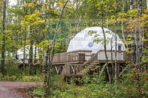 Wholesale Heat Proof Aluminium Glamping Dome Tent 310 Square Feet With Wood Stove from china suppliers