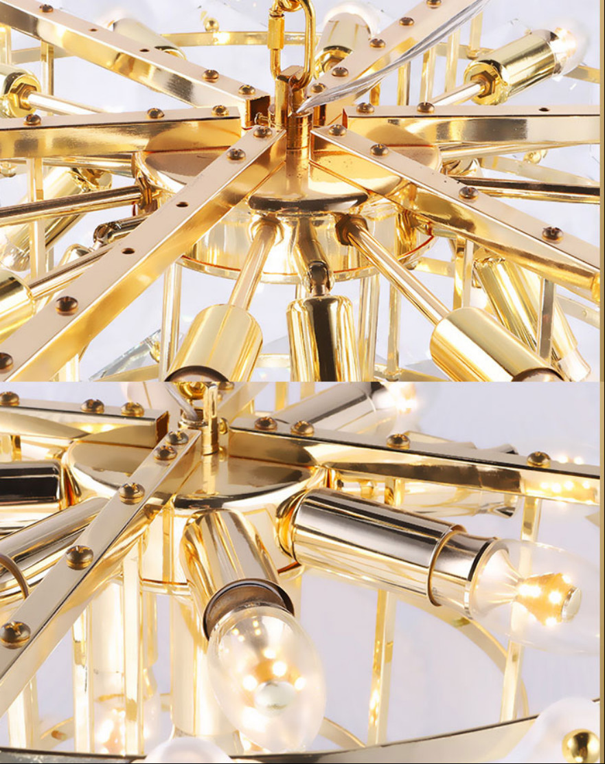 Modern Ceiling Mounted Crystal Chandelier Stylish And Luxurious For Home Decoration