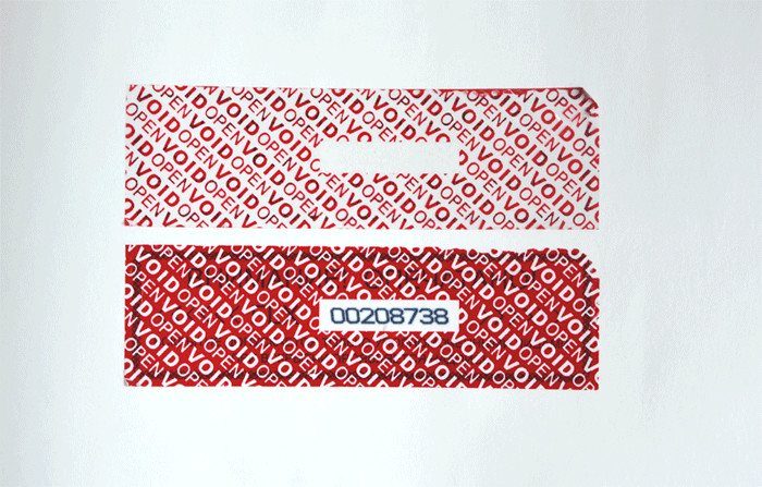 Eco Friendly Tamper Seal Tape Digital Serial Numbering 150mm Perforation