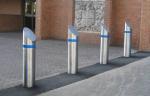 304 316 Stainless Steel Bollards for Pedestrian Safety 2 pc Stripe Light