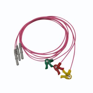 Wholesale 3Lead 5Lead Din Type IEC AHA ECG Patient Cable TPU Jacket Leadwire from china suppliers