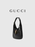 Black Leather 1961 Jackie Bag By Gucci Time Honored Classic Golden Accessories