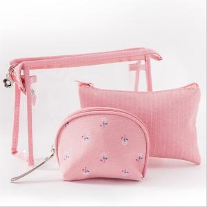 Wholesale PVC Small Lightweight Toiletry Bag Eco Cosmetic Durable Multi Color Three Piece from china suppliers
