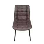ISO9001 Aging Resistance Chrome Metal Dining Chair Leather Dining Room Chairs