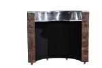 Full Handwork Aluminium Sheet Vintage Leather Counter High End Bar Furniture