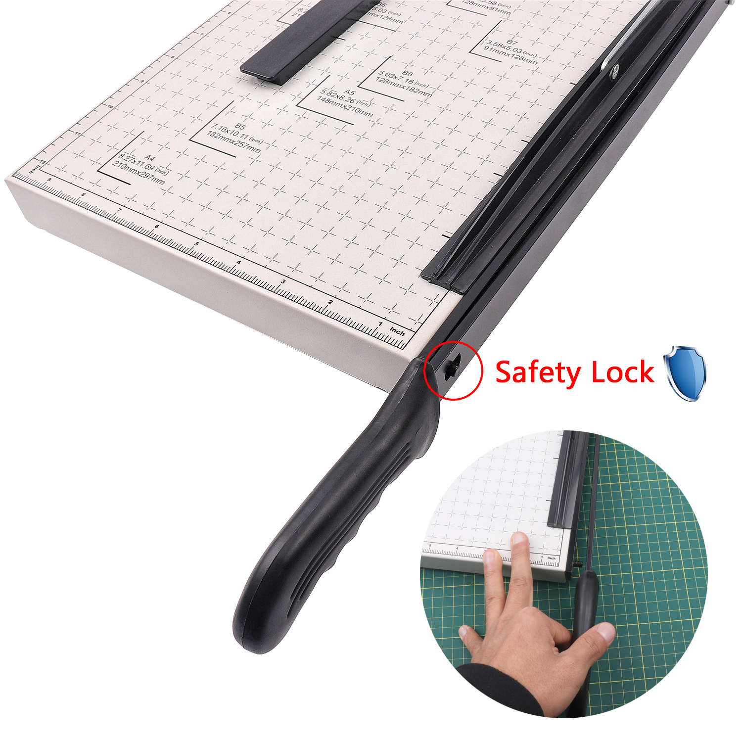 Steel Manual Paper Cutter 12 Inch Guillotine Paper Trimmer for Card Photo
