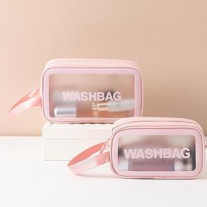 Wholesale Pink Clear TPU Travel Storage Make Up Clutch Transparent Cosmetic Bag from china suppliers