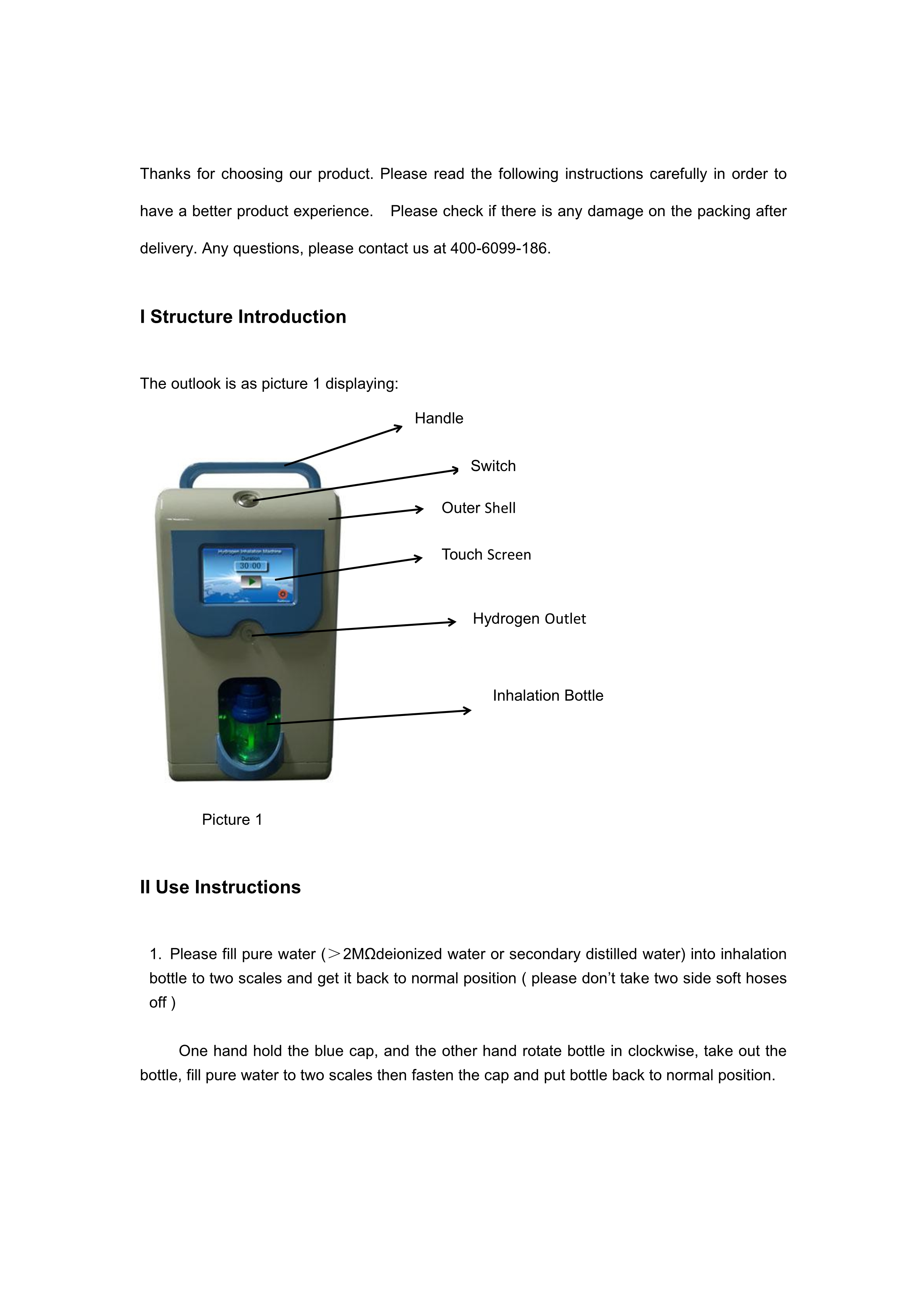 Household Hydrogen Oxygen Inhalation Machine H2 Inhaler Hydrogen Gas Generator Machine