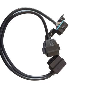 Wholesale Car Extension Obd2 Interface Cable , Male to Dual Female Obd Port Cable from china suppliers