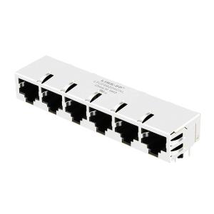 Wholesale LPJF66204CNL 10/100 Base-T 1X6 Port Jack RJ45 Female Connector Without Leds from china suppliers