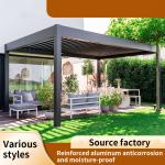 Courtyard Outdoor Flipped Louver Arbor Garden Villa High-Grade Awning Electric