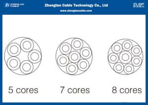 Wholesale Copper Multi / 5 Cores Control Cable / Armoured Cable IEC 60502 Standard PVC / XLPE Insulated from china suppliers