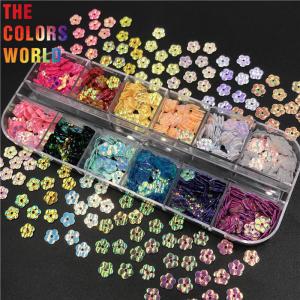 Wholesale Iridescent Rainbow Custom Glitter Shapes , Non Toxic Leaf Sequins For Nails from china suppliers