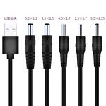 Customization USB to DC 2.1x5.5mm 2.5x5.5mm 1.35x3.5mm 2.5x0.7mm 4.0x1.7mm Power