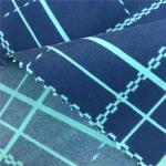 Blue Printed Microfiber Fabric 75DX200D 145gsm 150cm 100 Percent Polyester