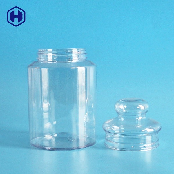 Pagoda Lid Plastic Food Storage Jars Empty Round Plastic Canisters