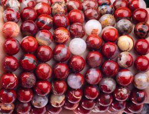 Wholesale Red Jasper Round Bead Natural Crystal Gemstone Different Bead Size Loose Bead Strands for DIY Jewelry Making from china suppliers