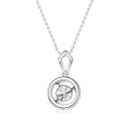 Simple Design 18k Gold Lab-Grown Diamond Pendant White Diamond Jewelry Daily