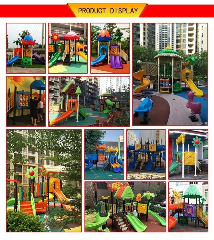 Anti UV Plastic Children Playground Slide 304 Stainless With Swing Set