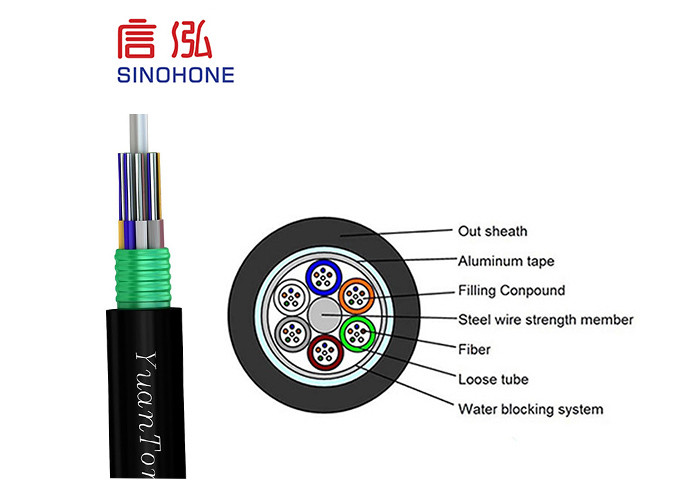 Customized Length Commercial Fiber Optic Cable Loose Tube Structure