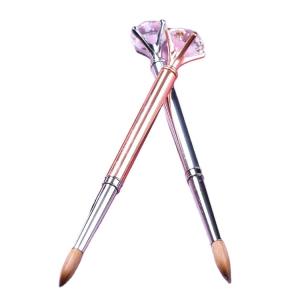 Wholesale 100% Kolinsky Acrylic Custom Nail Brush Multi Colored Pvc Tube For Nail Art from china suppliers