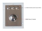 Industrial Stainless Steel Optical Trackball Module With 3 Sealed Waterproof