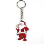 Christmas Promotional Keychain Santa Soft Enamel Keyrings