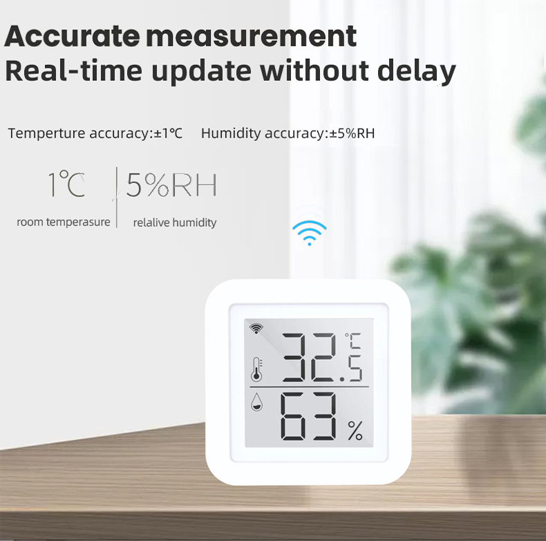 5G Tuya Zigbee Temperature And Humidity Sensor Smart Alarm Sensor