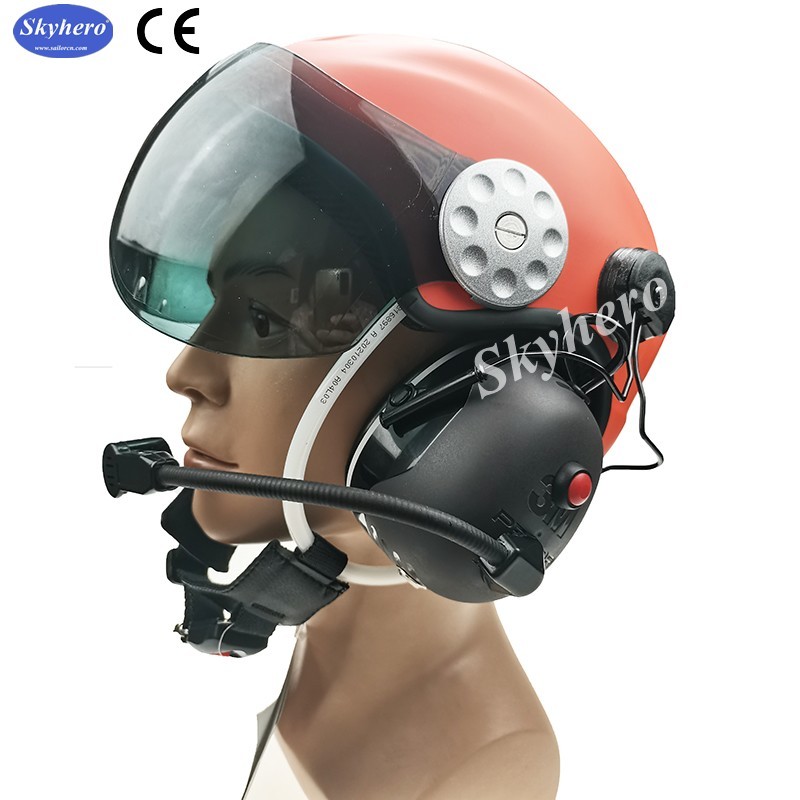 En 966 Standard Powered Paragliding Helmet Noise Cancel Paramotor Helmet Color Red Black White Blue Paramotor