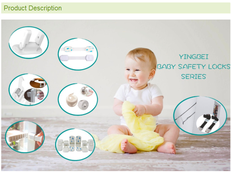 Baby Security Door Handle Lock 3M Adhesive , Door Lever Lock For Kids