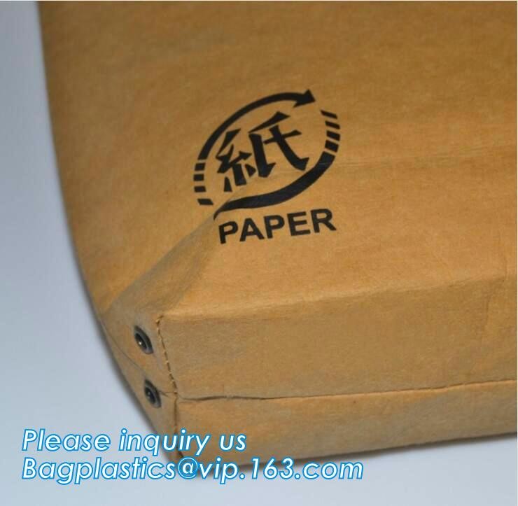 Cheap Lightweight Cheap Brown Custom Made Print Logo Water-proof Tyvek Paper Tote Shopping Bageco reusable promotion gif