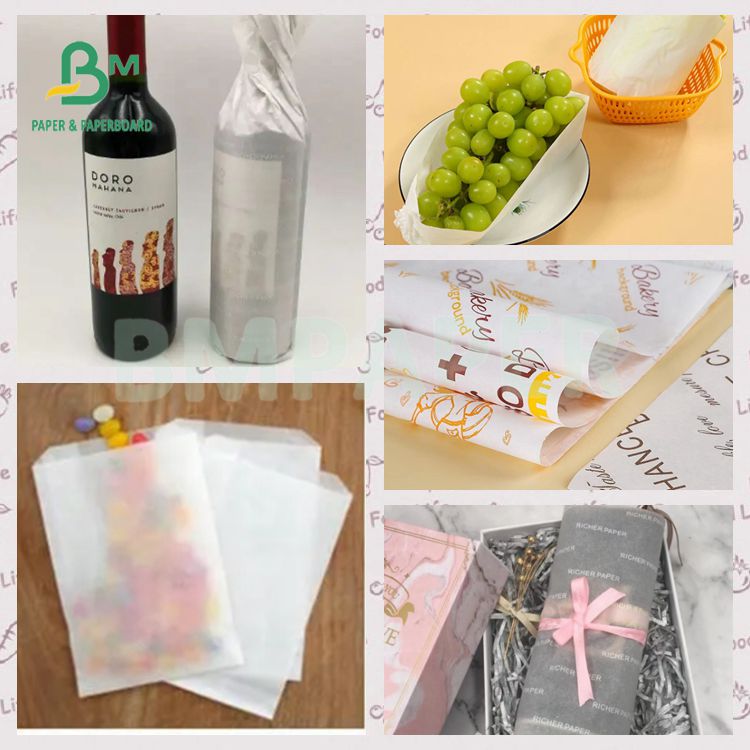 Recyclable  40gsm G1S Food Grade Bleached White MG Kraft Paper 
