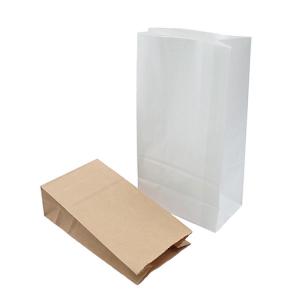 Wholesale 8 LB White Brown SOS Stand Up Kraft Paper Food Bags For Chip Packaging from china suppliers
