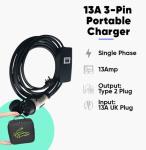 White Portable EV Charger 110V-240V Lightweight For Electric Vehicle Charging