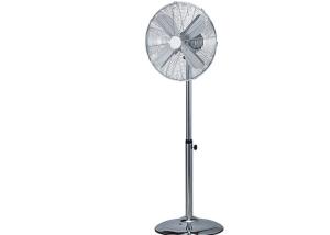 Wholesale Spire Grille Retro Floor Fan 16 Inch 85 Degrees Oscillation Metal Chrome Blade CE CB from china suppliers