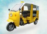 Gasoline Petrol Passenger Motor Tricycle With Driver Cabin And Iron Roof ,