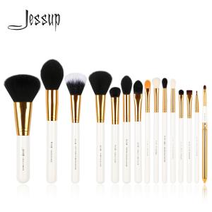 Wholesale White Gold Jessup 15 Pcs Makeup Brush Set dense Handcrafted from china suppliers