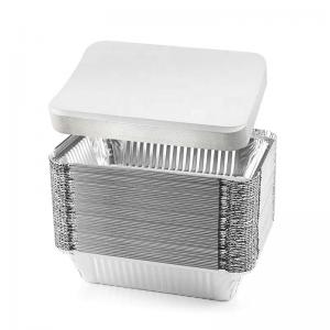China 1350ml Square Aluminum Food Container Blister Disposable Baking Tray on sale